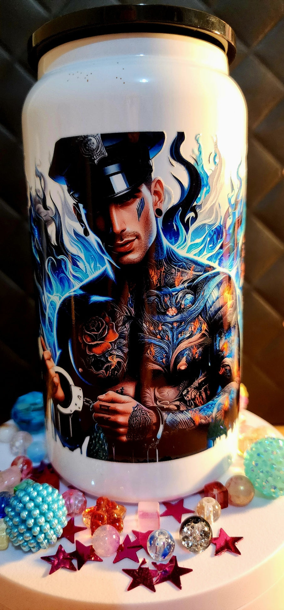 TUMBLER - TATTOO'D POLICE (stainless steel)