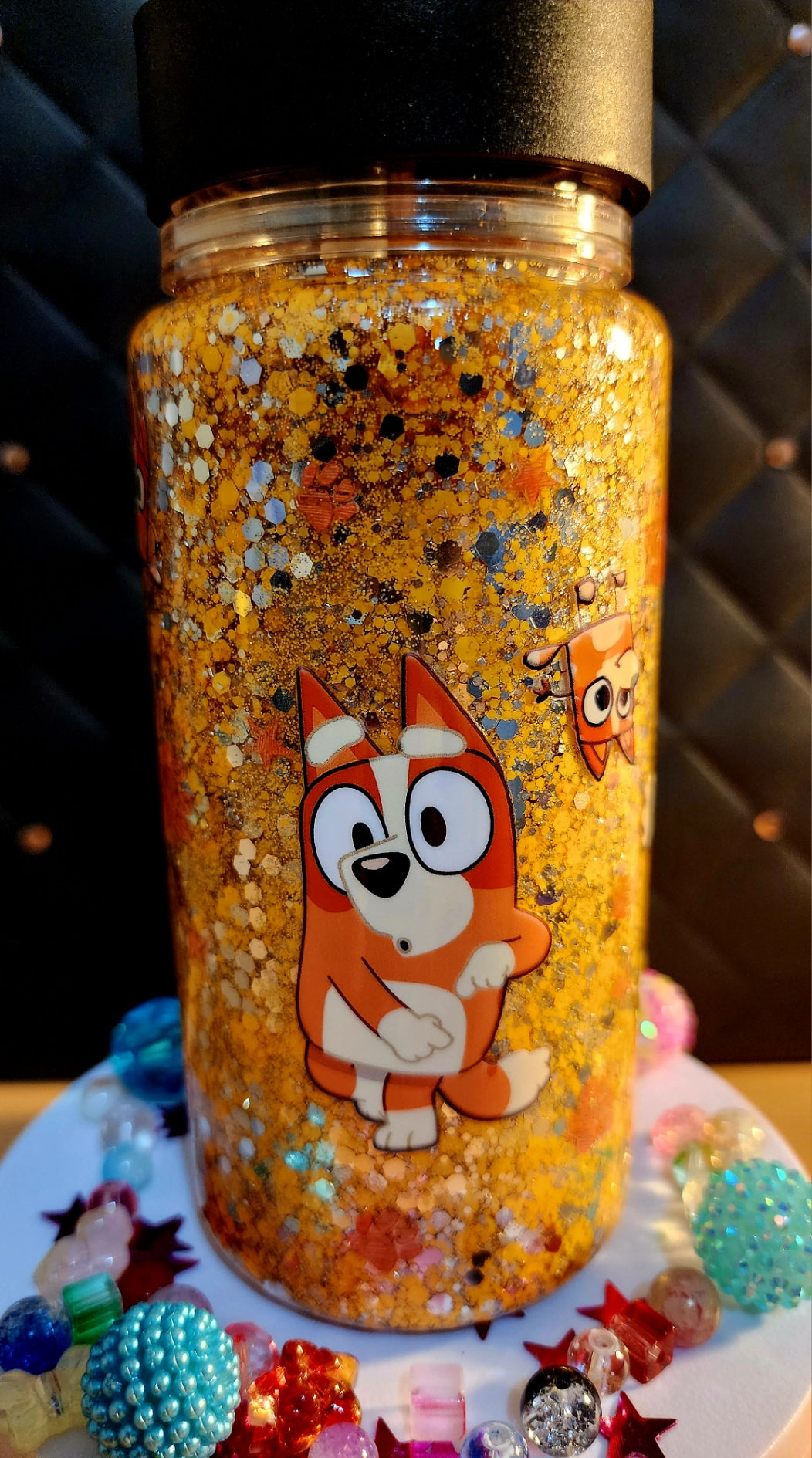 SNOWGLOBE DRINK BOTTLE WITH BLUEY (acrylic)