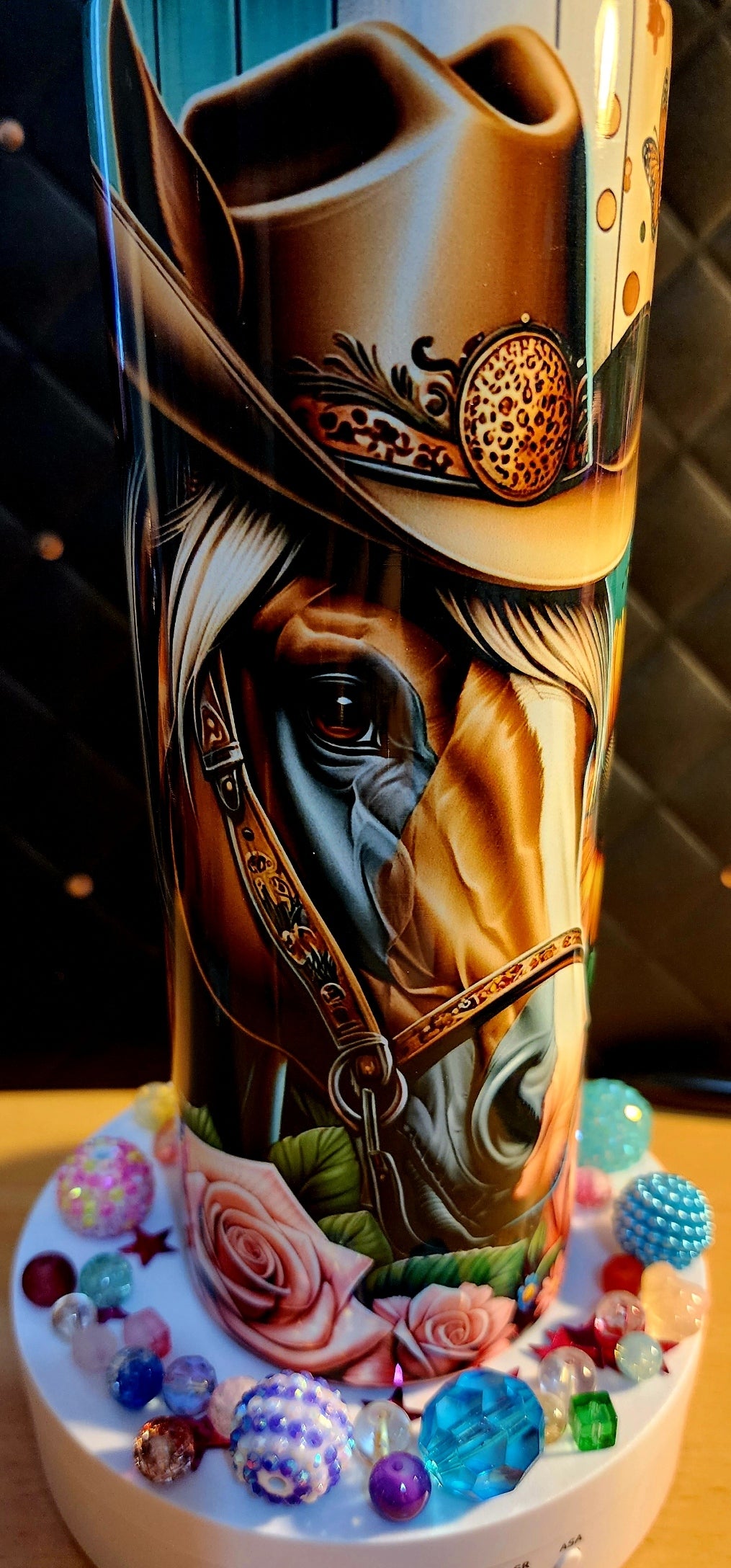 200z TUMBLER - Horse wearing cowboy hat (stainless steel)