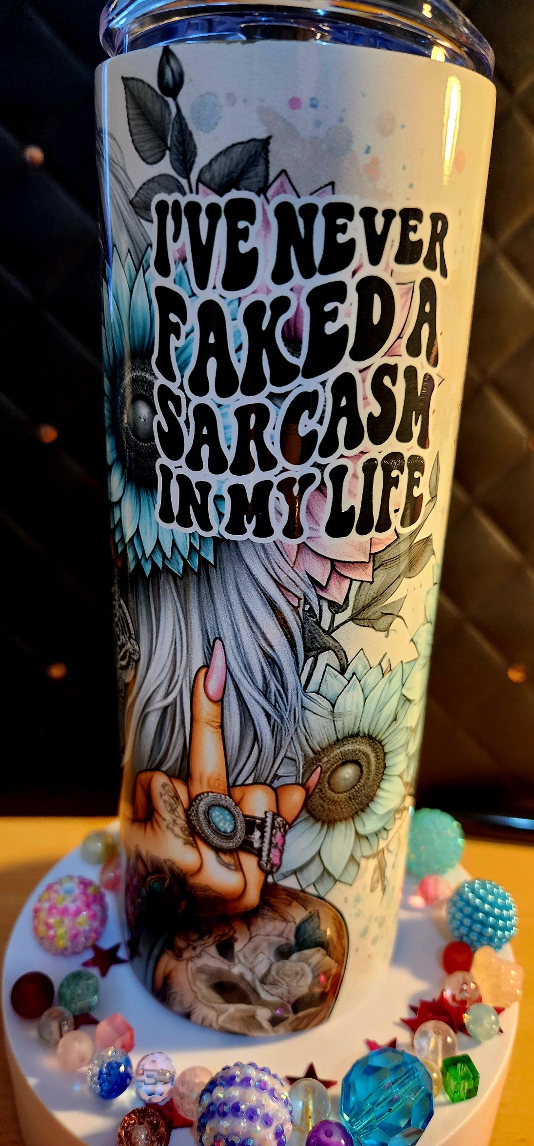 200z Tumbler - I've never faked sarcasm in my life (stainless steel)