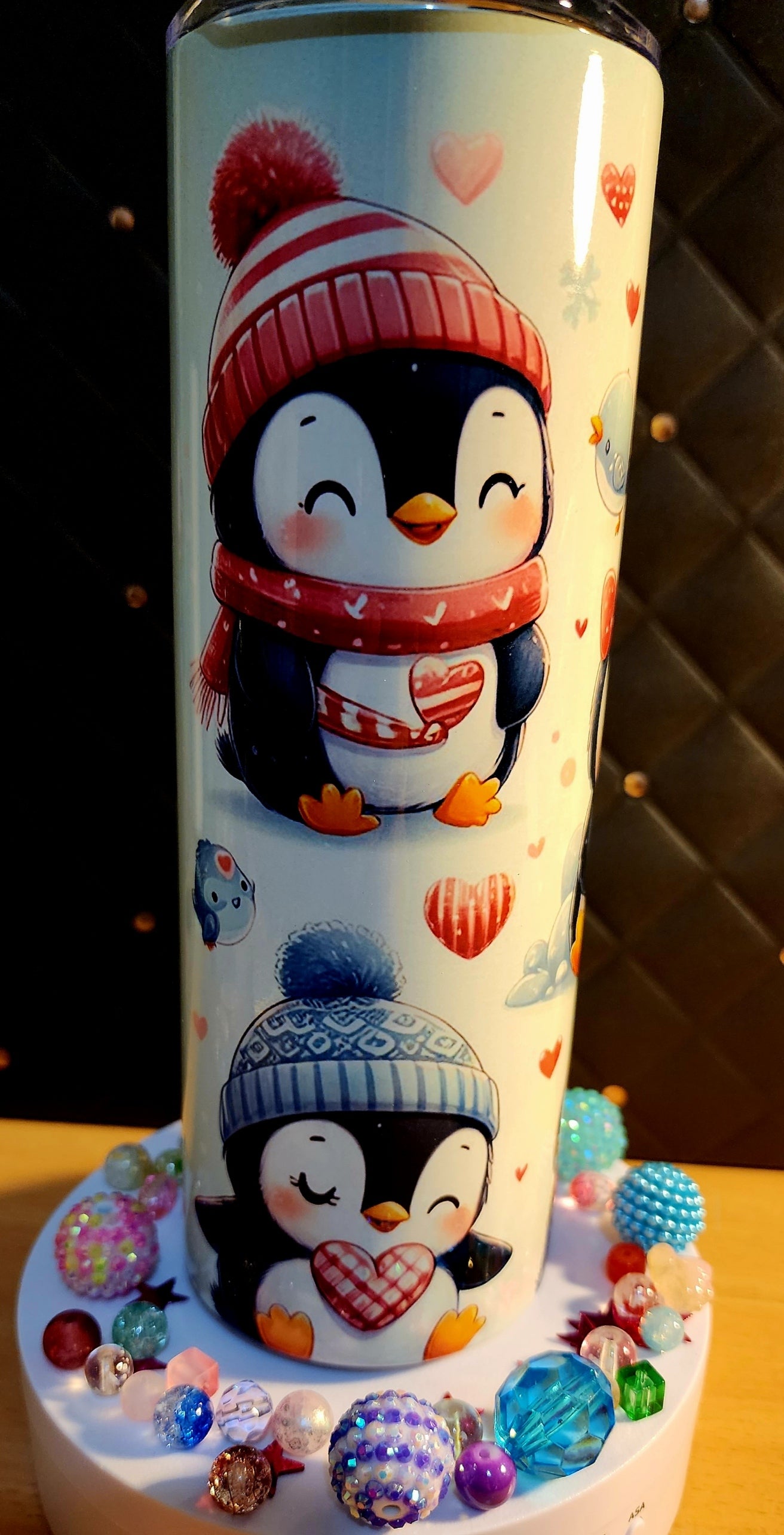 20oz TUMBLER - Baby Penguin in the snow (stainless steel)