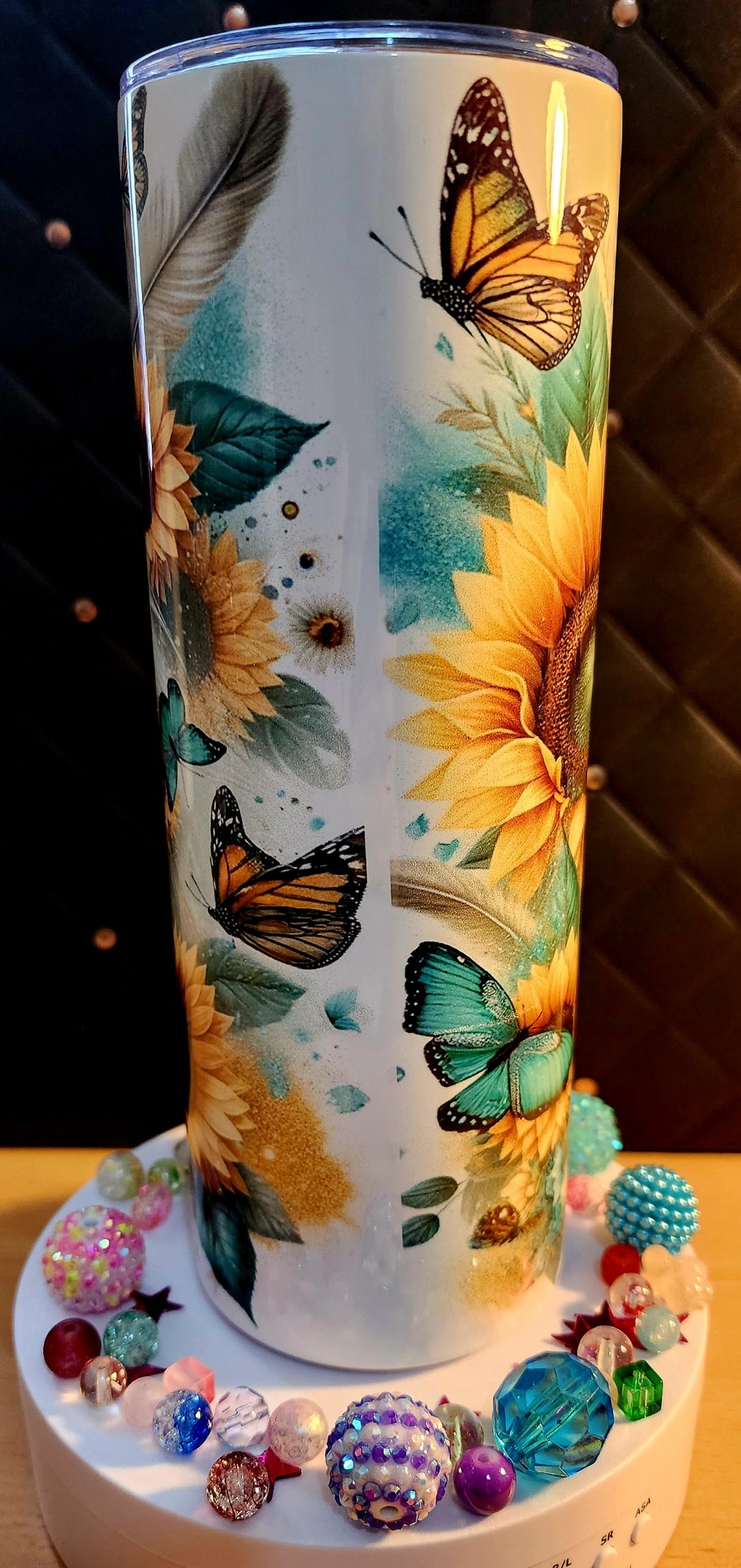20oz TUMBLER - Horse and sunflowers (stainless steel)