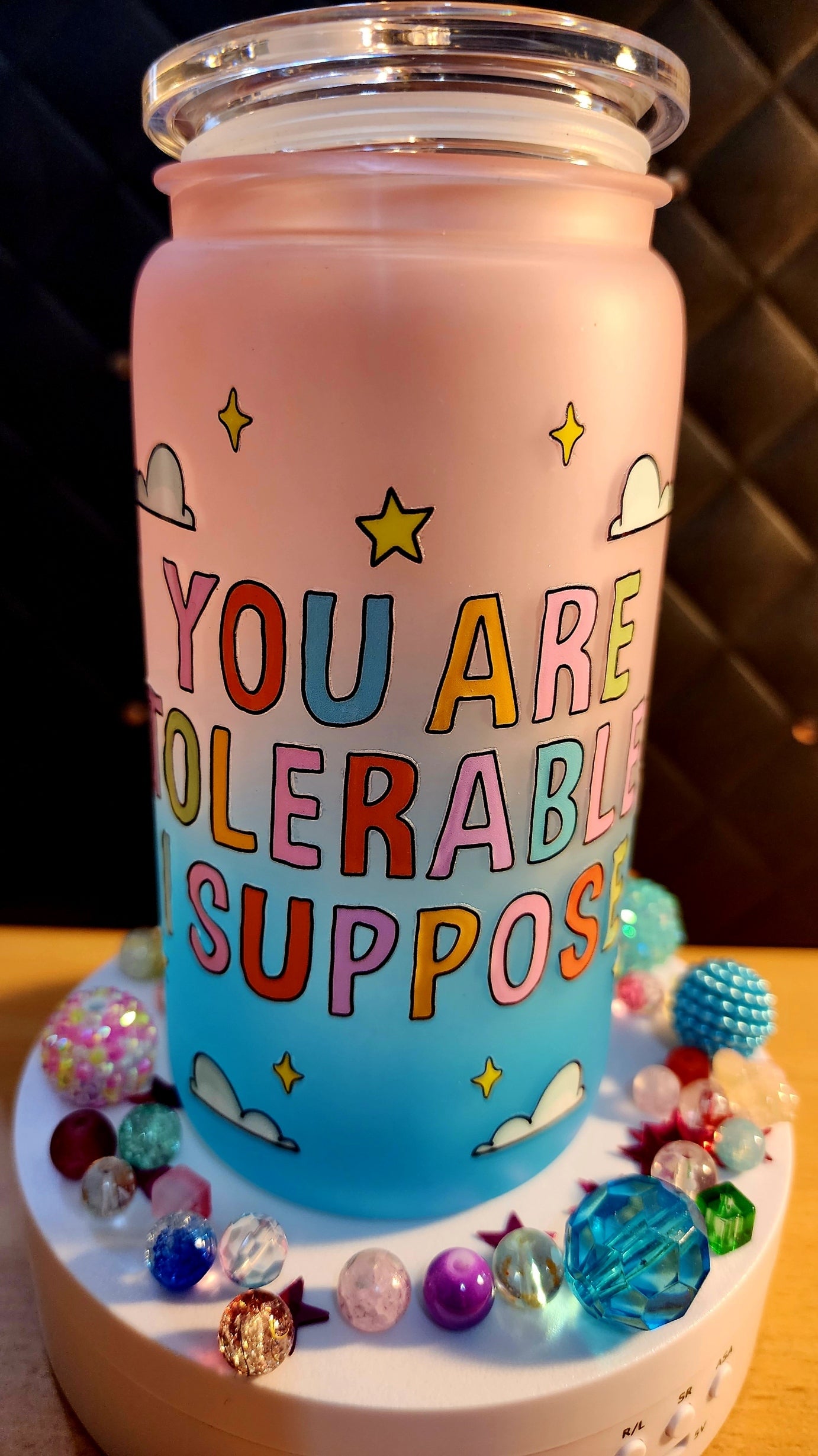 TUMBLER - You are tolerable I suppose (acrylic)