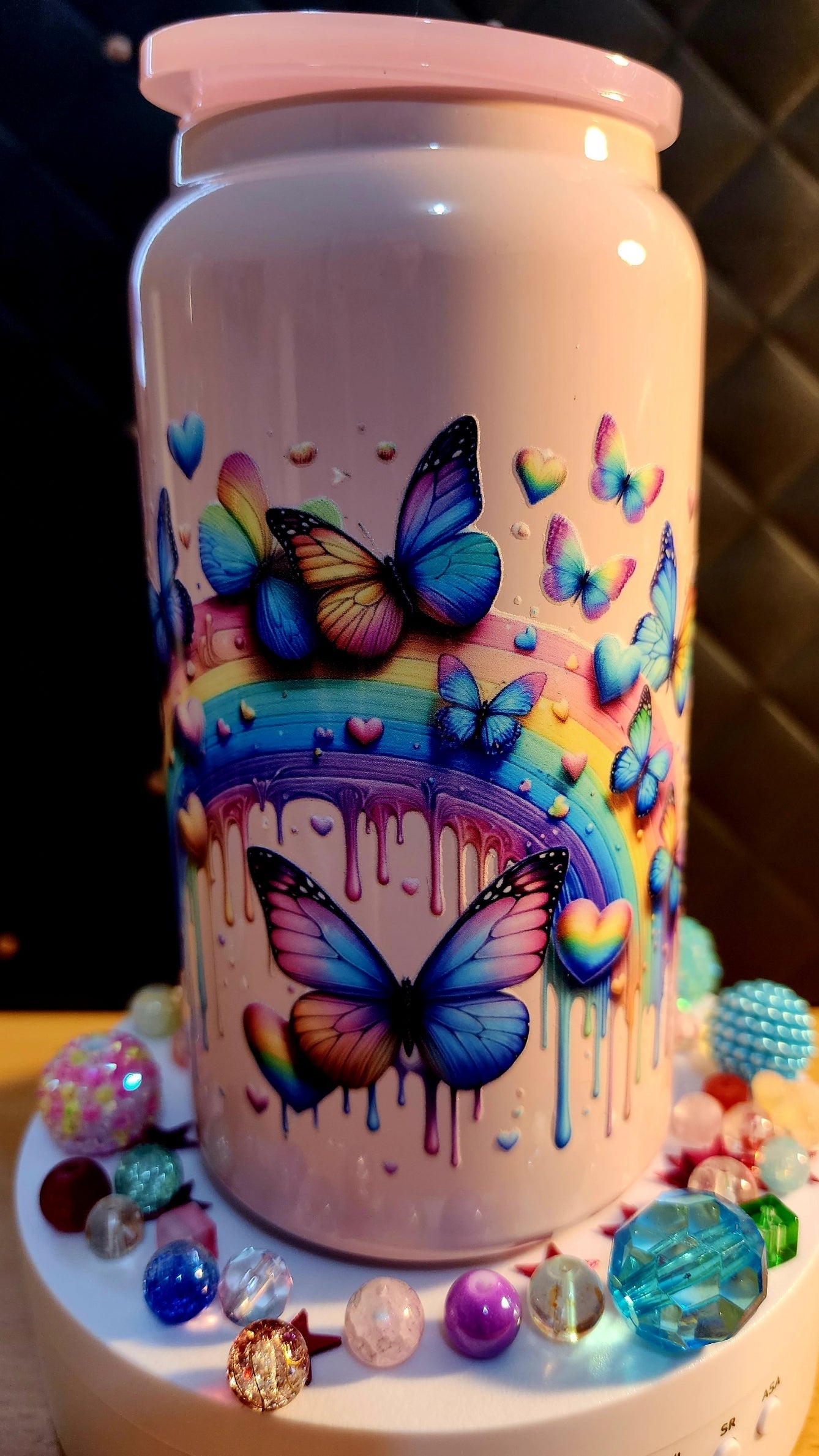 TUMBLER - Bright butterflies (stainless steel)