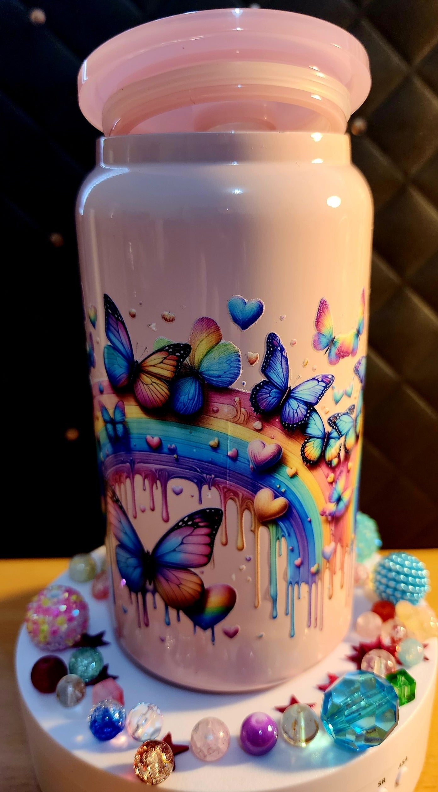 TUMBLER - Bright butterflies (stainless steel)