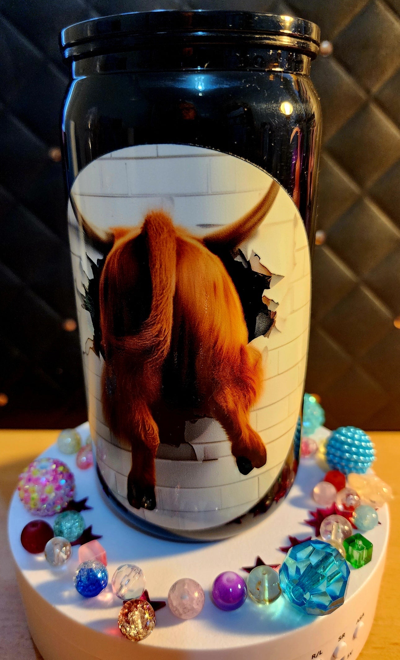TUMBLER - Highland cow face and bum (acrylic)