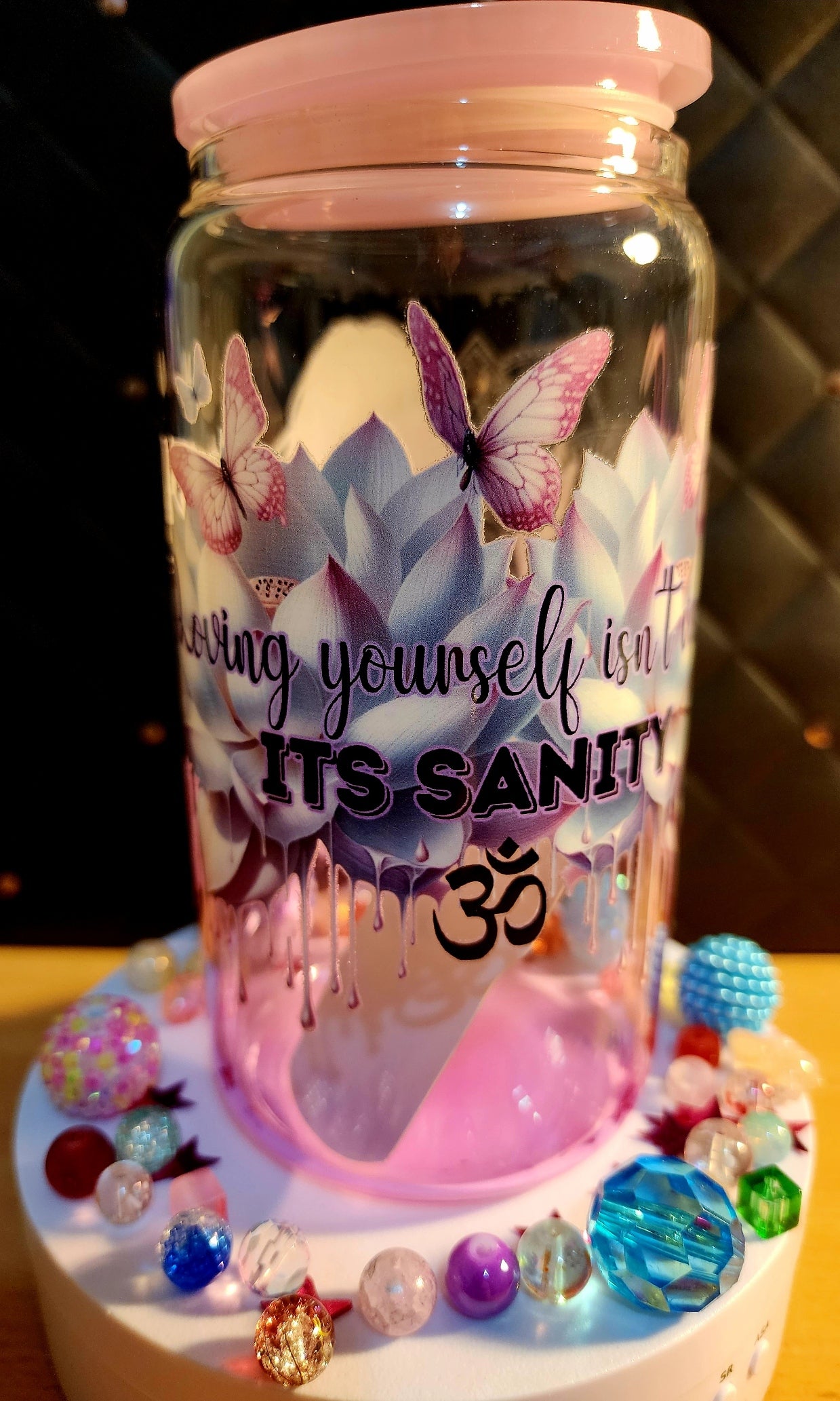 TUMBLER - Loving yourself, it's sanity (acrylic)