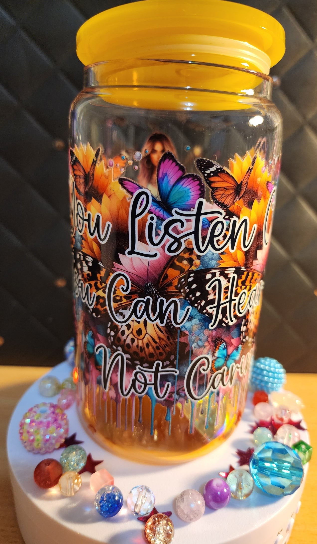 TUMBLER - I listen, but I just don't care (acryclic)