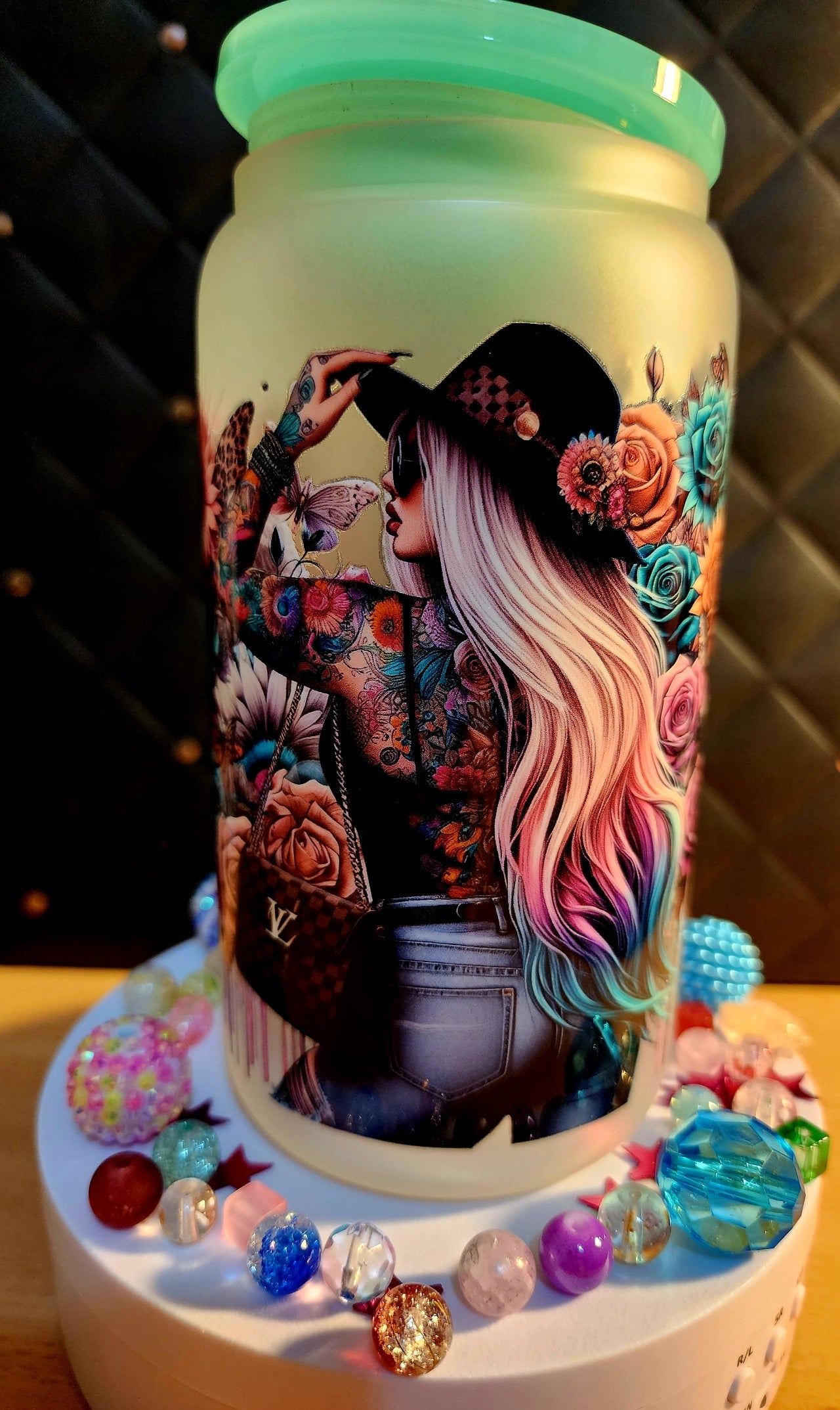 TUMBLER - Tattoo Girl LV (acrylic)