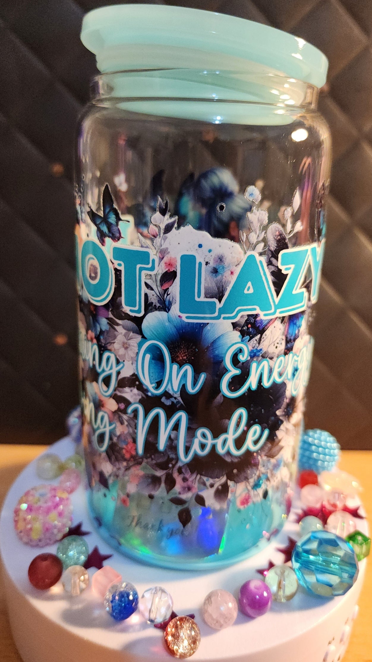TUMBLER - Tattoo Girl - I'm not lazy, I'm on energy saving mode (acrylic)