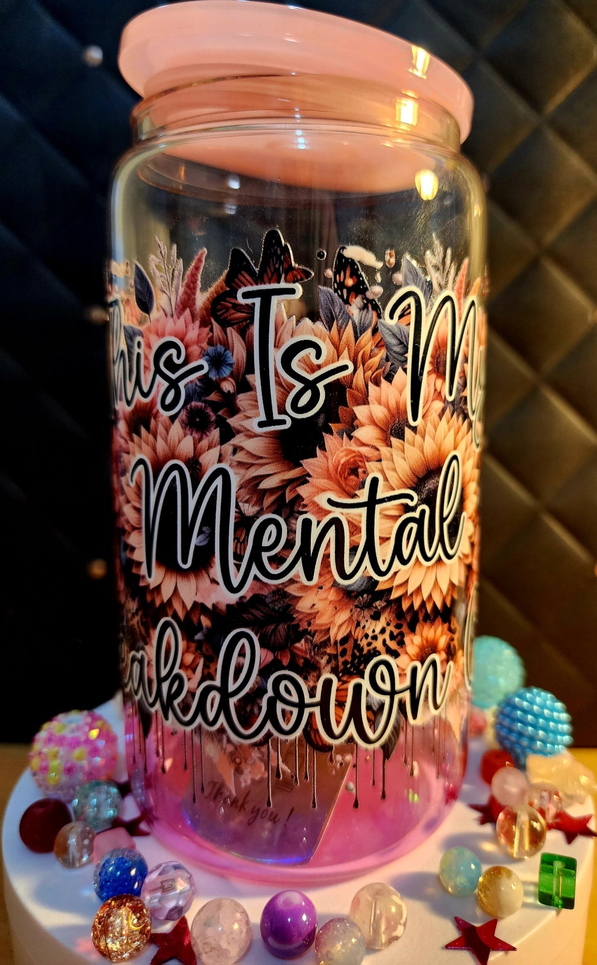 TUMBLER - Tattoo girl - This is my mental breakdown cup (acrylic)