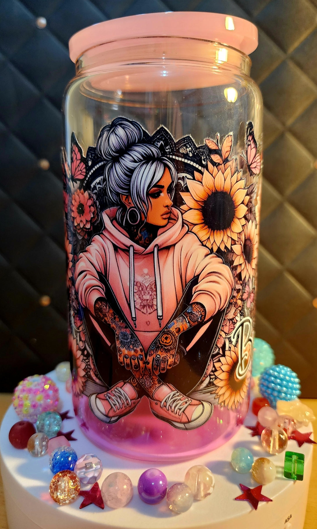 TUMBLER - Tattoo girl - This is my mental breakdown cup (acrylic)
