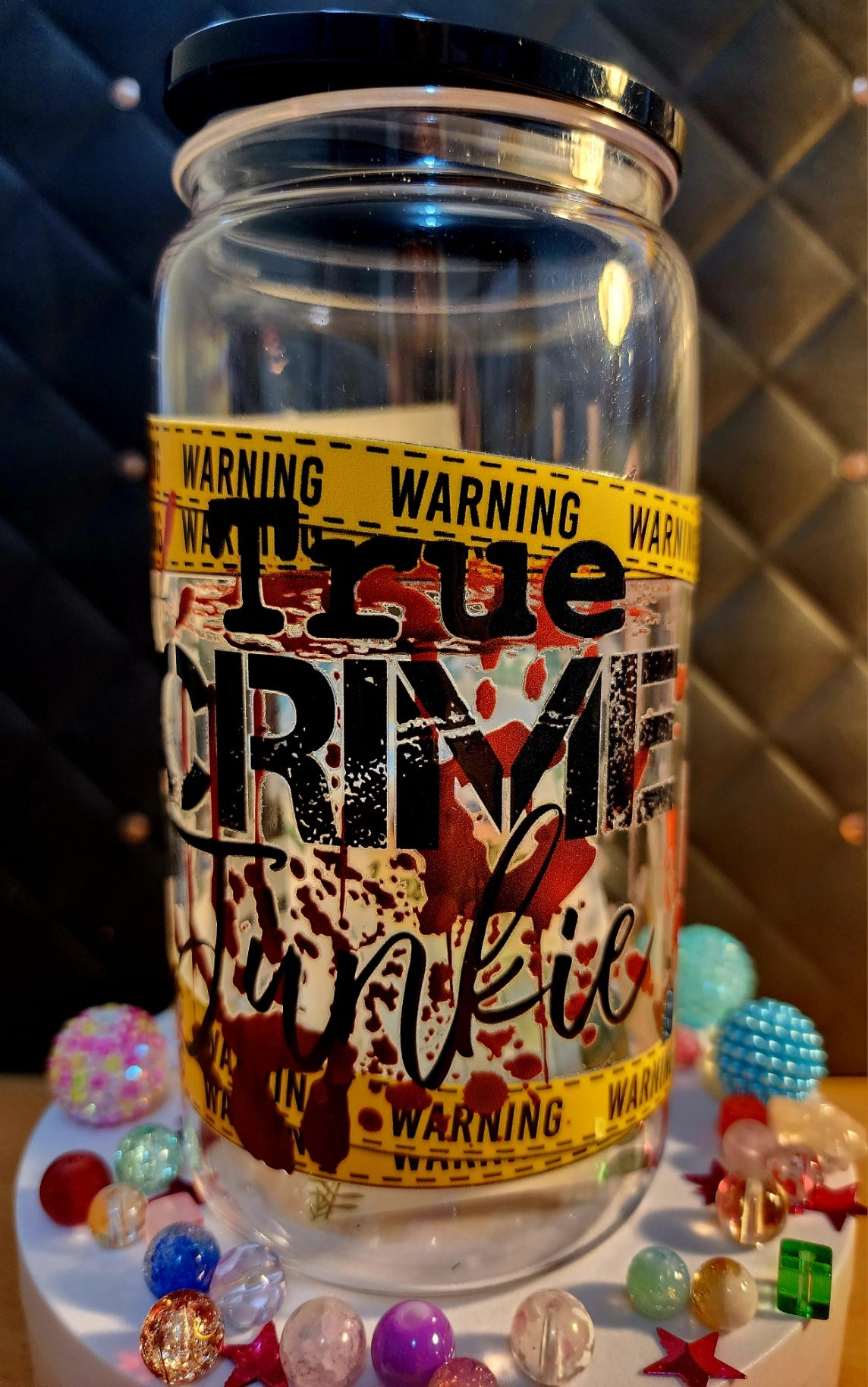 TUMBLER - True Crime Junkie (acrylic)