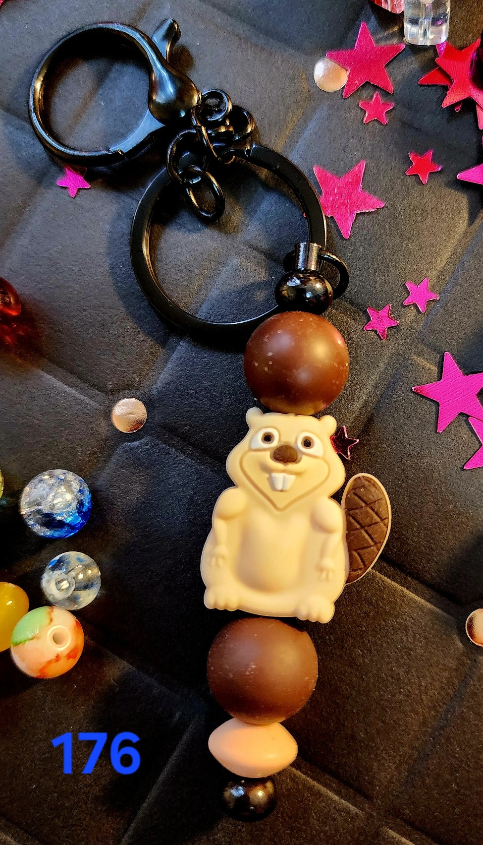 Beaded Keychain #176