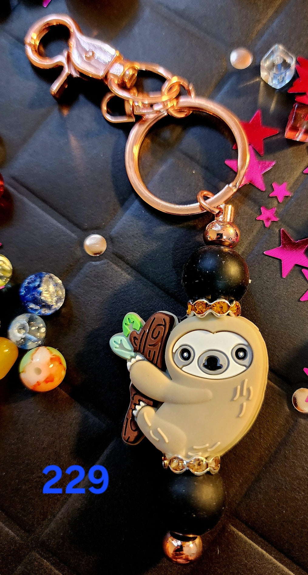 Beaded Keychain #229