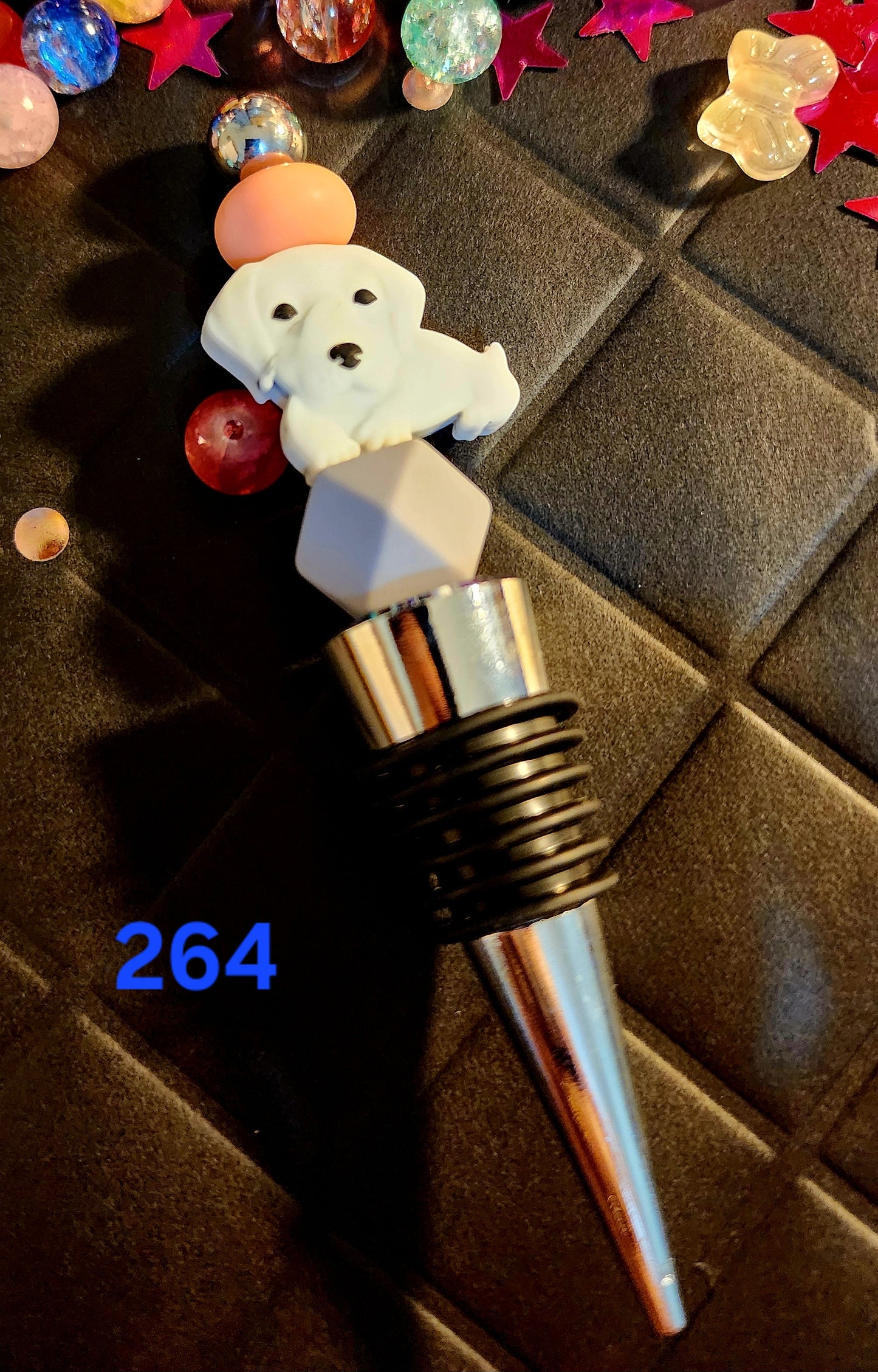 Beaded Wine Bottle Stopper #264