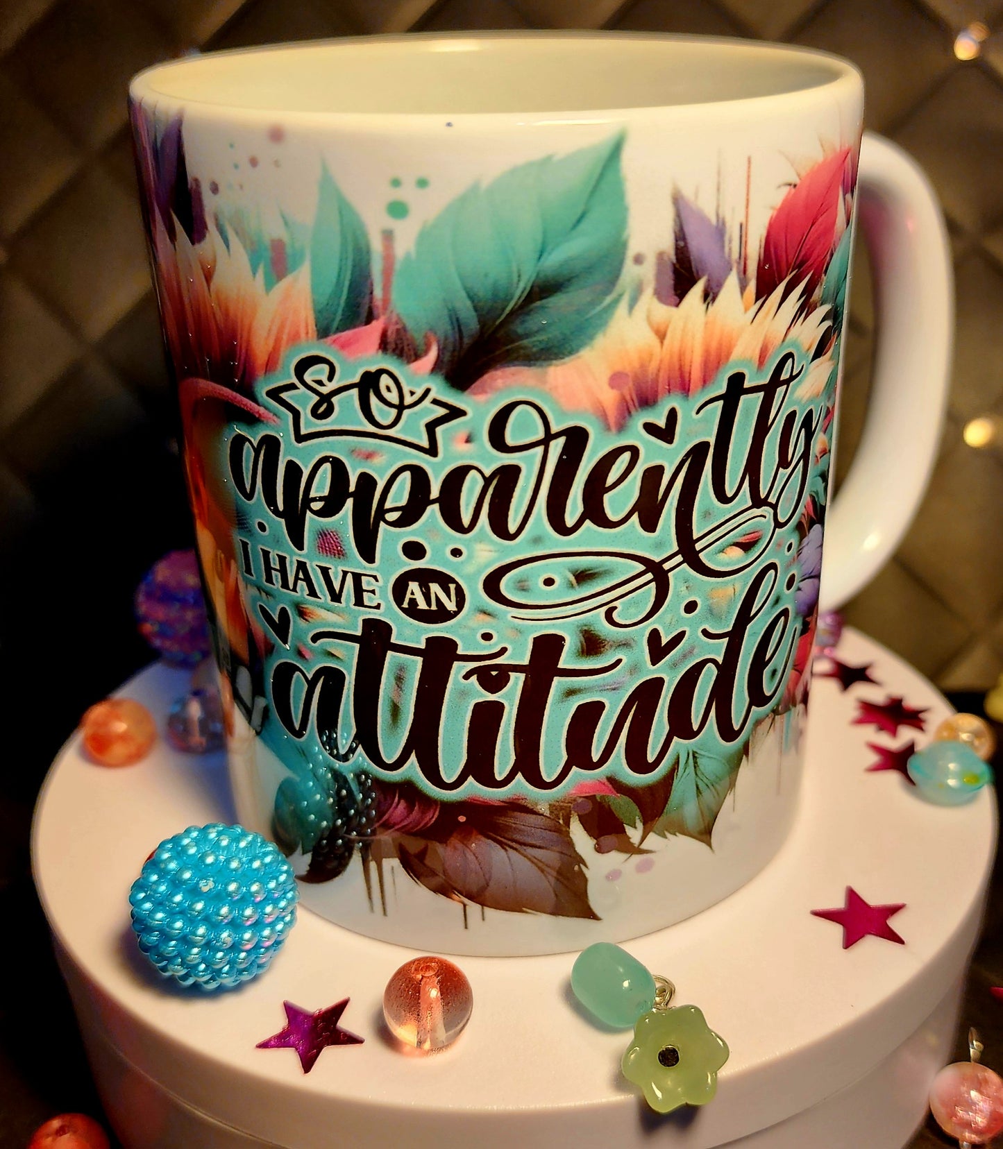 COFFEE MUG - Tattoo girl - Apparently I have an attitude