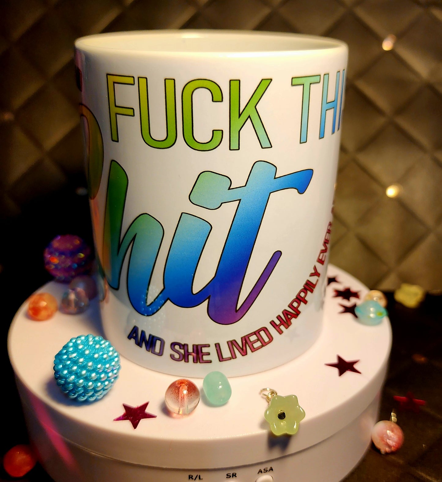 COFFEE MUG - Tattoo Girl -A woman once said, fuck this shit and lived happily ever aftert
