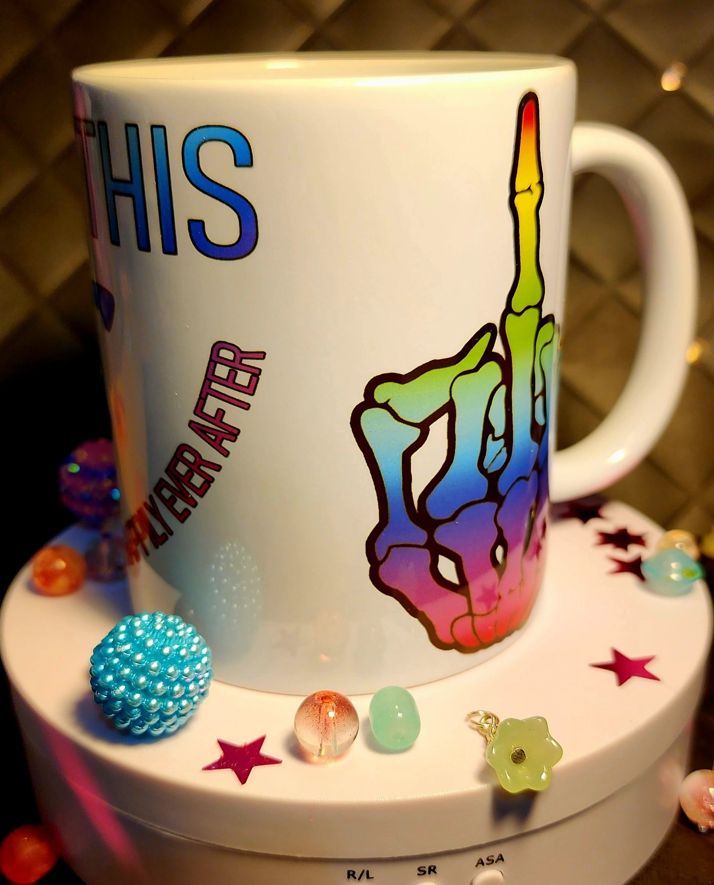 COFFEE MUG - Tattoo Girl -A woman once said, fuck this shit and lived happily ever aftert