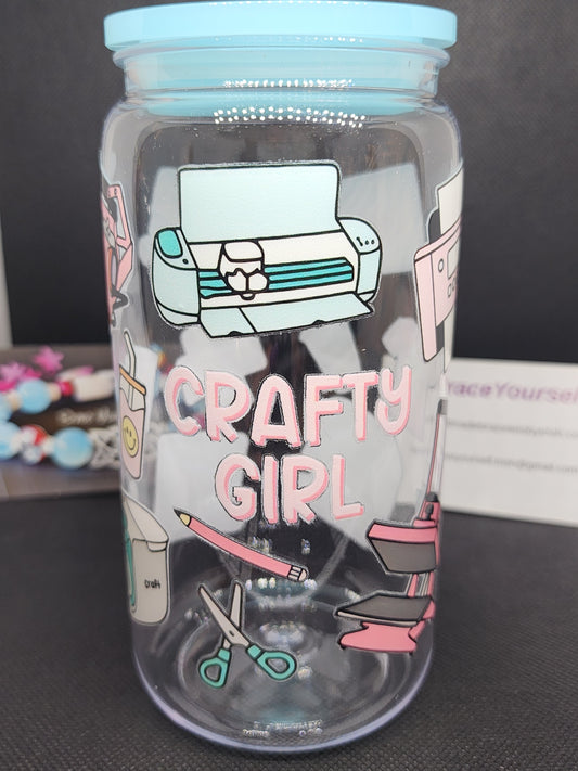 TUMBLER - CRAFTY GIRL (acrylic)