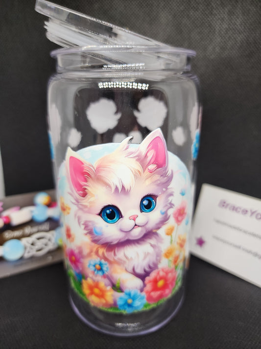 TUMBLER - KITTEN #3 (acrylic)