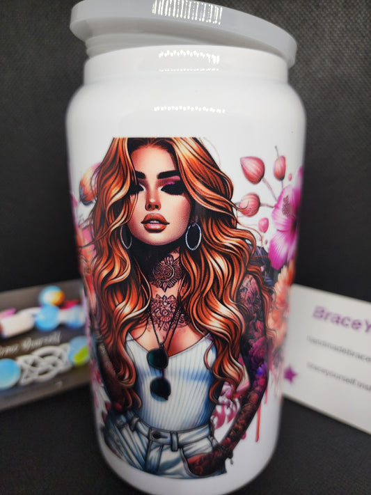 TUMBLER - TATTOO GIRL (stainless steel)