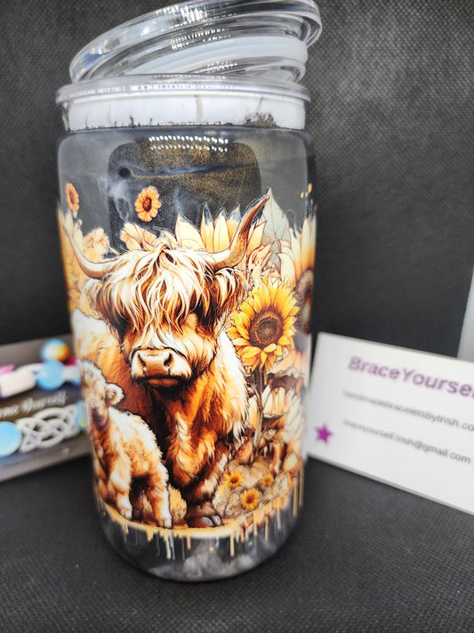 TUMBLER - HIGHLAND COW (acrylic)