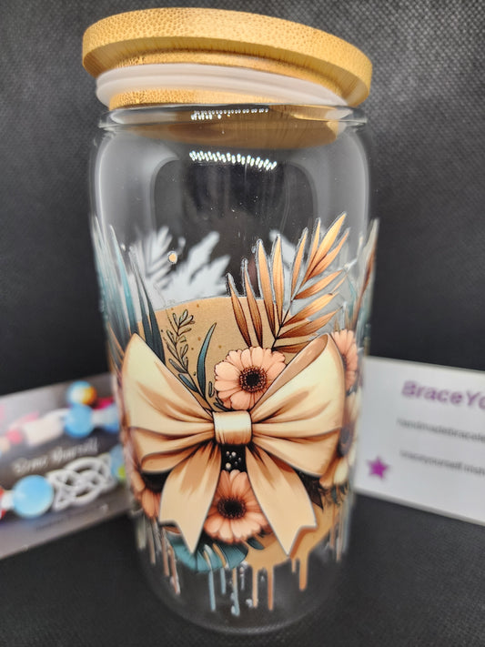 BOW & FLOWERS (glass)