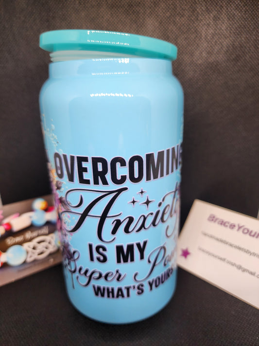 OVERCOMING ANXIETY IS MY STRENGTH (stainless steel)