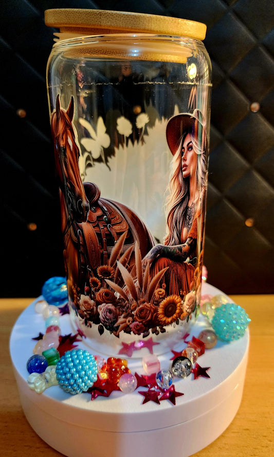 TUMBLER - IN MY HAPPY PLACE (glass)