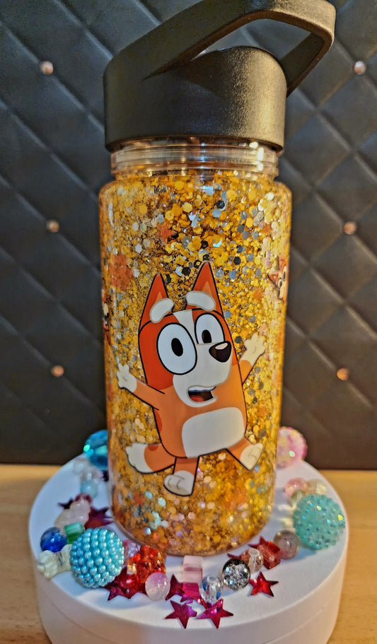 SNOWGLOBE DRINK BOTTLE WITH BLUEY (acrylic)