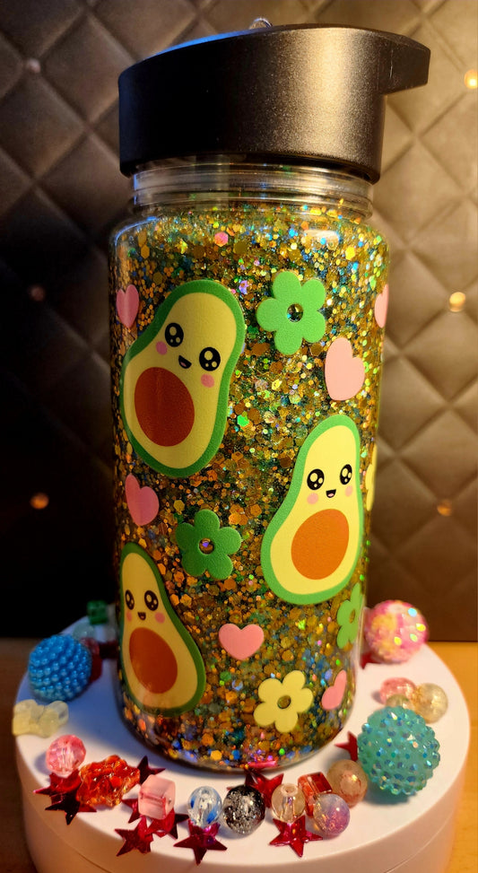 SNOWGLOBE DRINK BOTTLE - AVOCADO (acrylic)