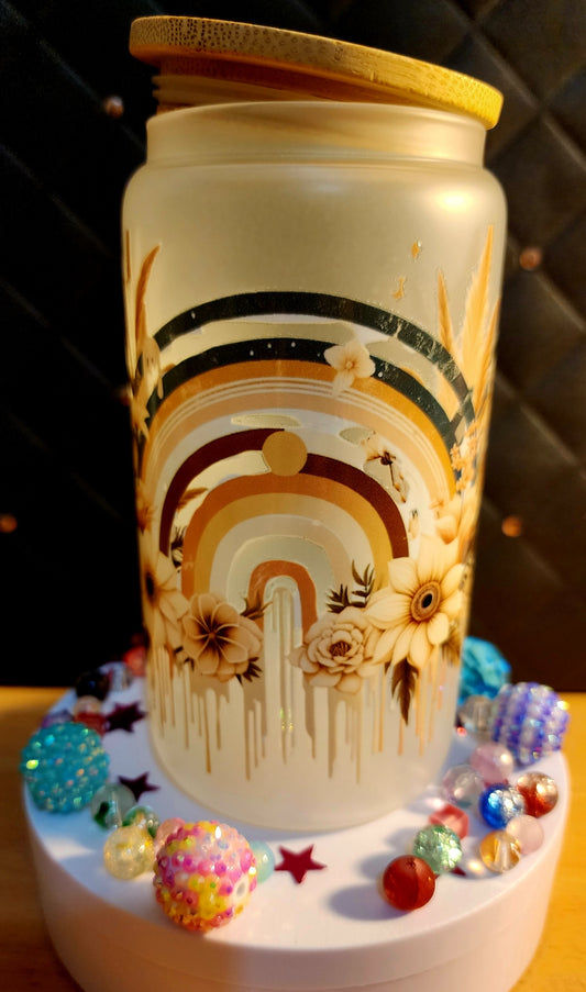 TUMBLER - arches with dripping flowers (glass)
