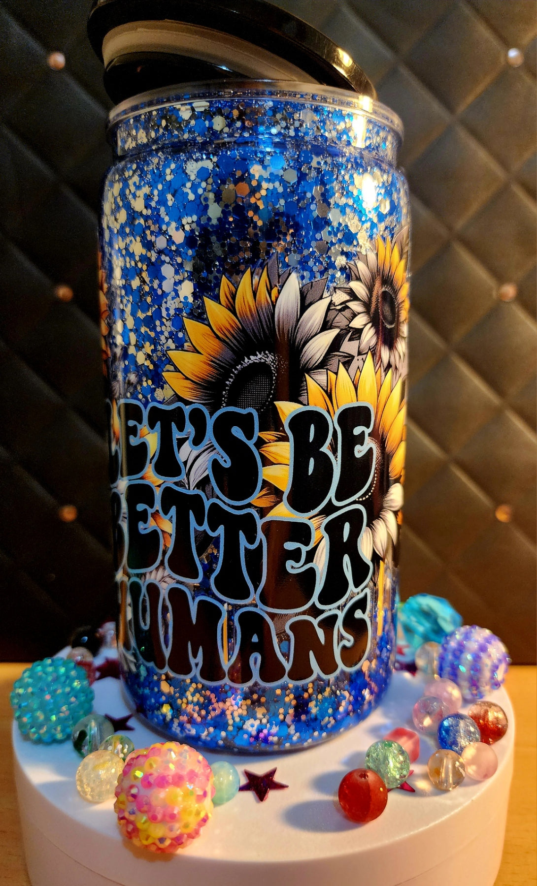 SNOWGLOBE TUMBER - Let's be better humans (glass)
