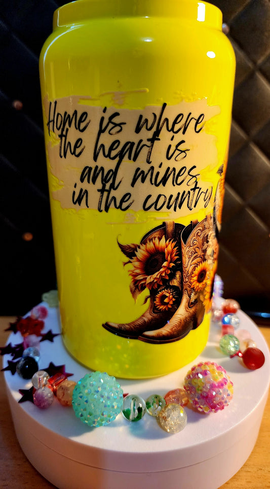 TUMBLER - Home is where the heart is, my home is in the country (stainless steel)