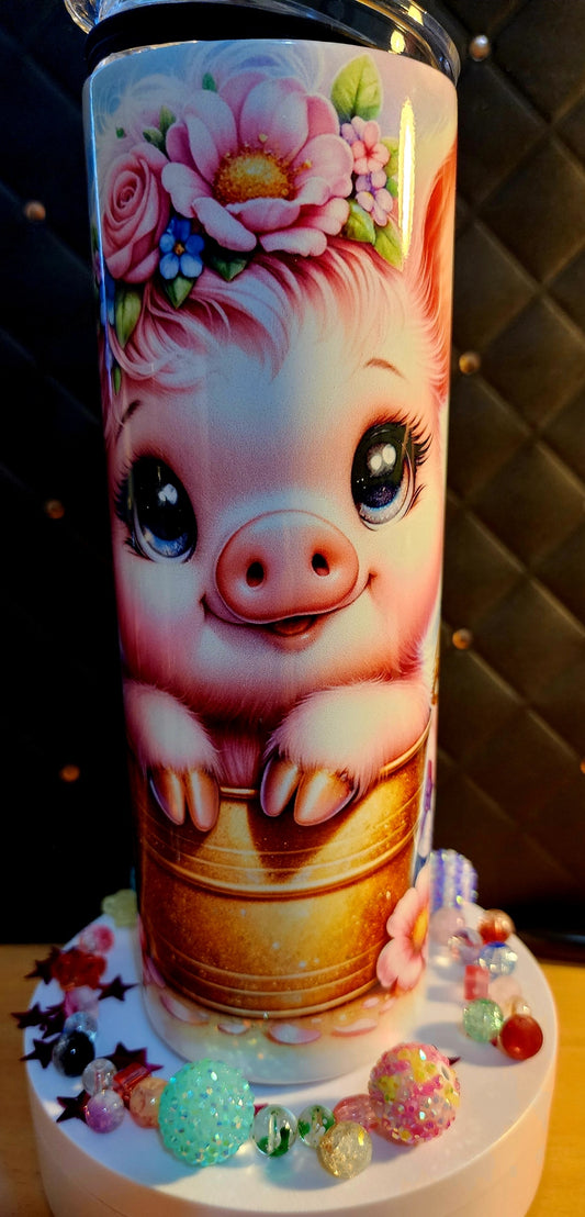20oz TUMBLER - Baby piglet (stainless steel)