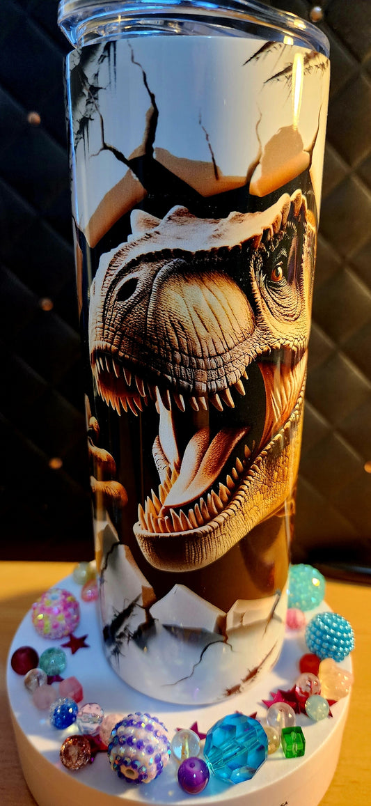20oz TUMBLER - Dinosaur - (stainless steel)