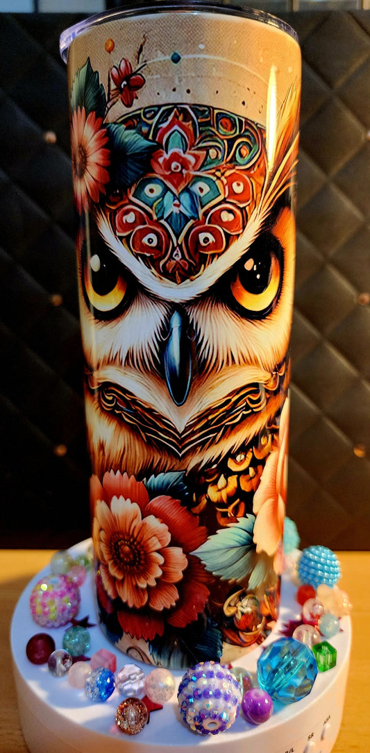 20oz TUMBLER - Owl - (stainless steel)