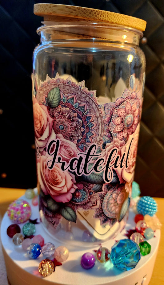 TUMBLER - Be grateful always - (Glass)