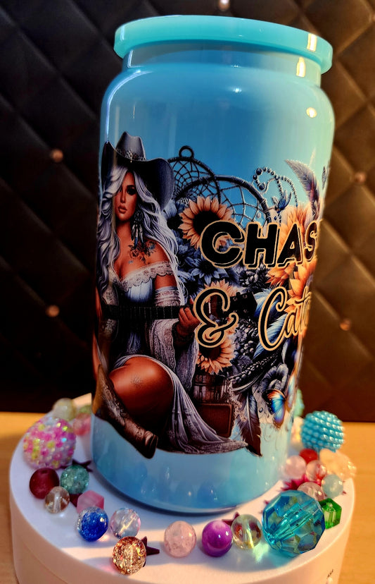 TUMBLER - Chasing sunshine, catching dreams (stainless steel)