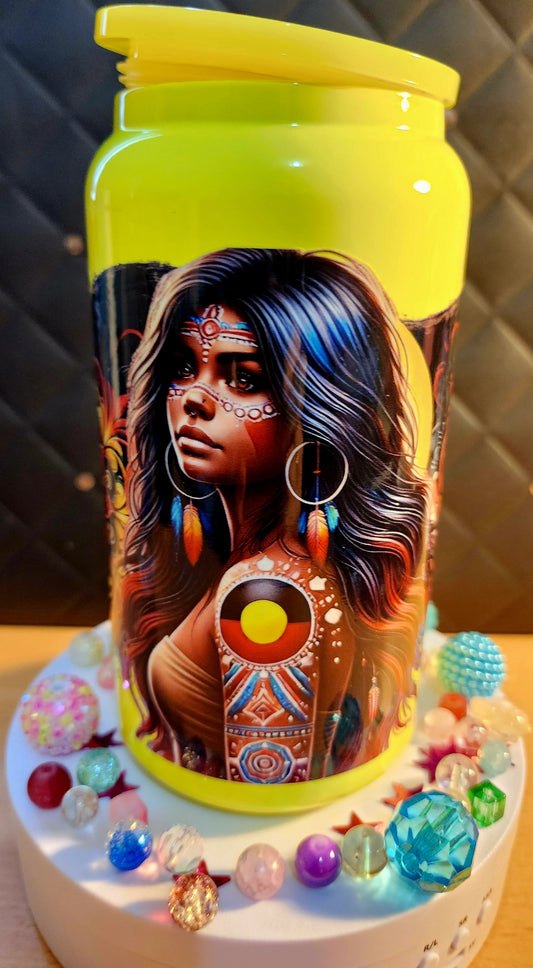 TUMBLER - Aboriginal girl - (stainless steel)