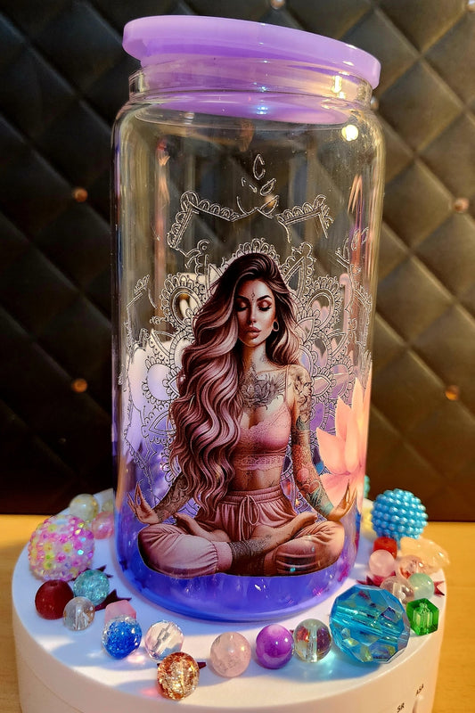 TUMBLER - I meditate so I can deal with the people who don't - (acrylic)