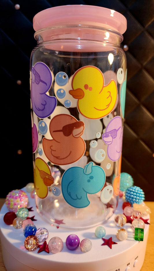 TUMBLER - Colored rubber ducks (acrylic)
