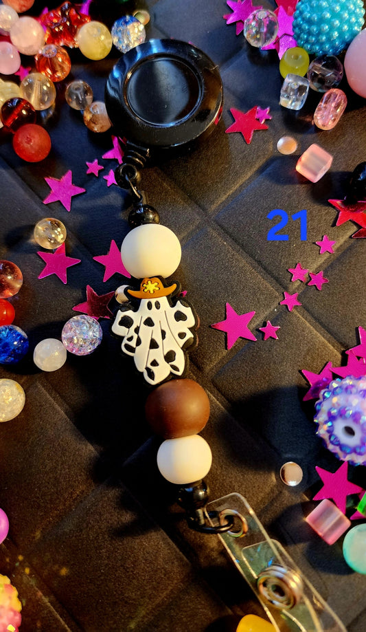 Retractable Beaded Badge Reel #21