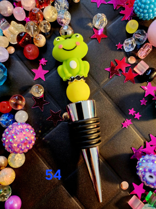Beaded Wine Bottle Stopper #54