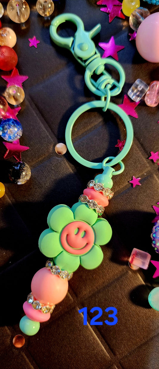 Retractable Beaded Badge Reel #123