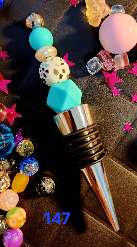 Beaded Wine Bottle Stopper #147
