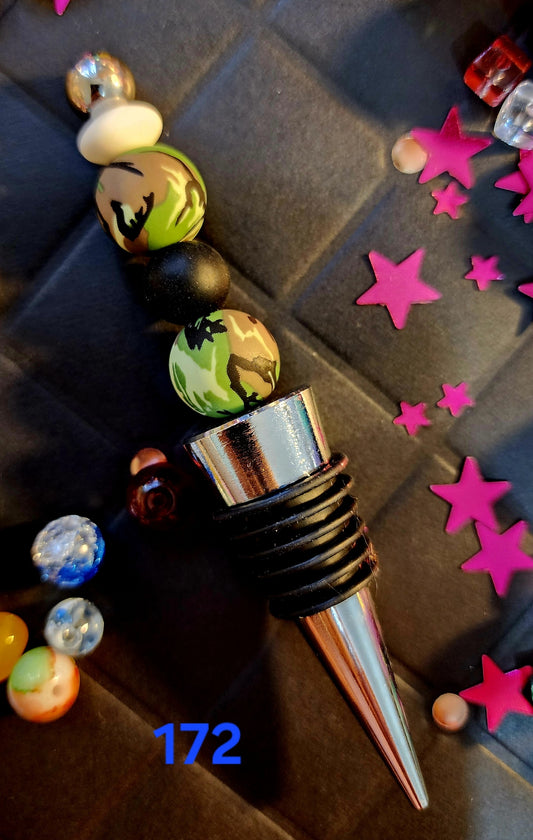 Beaded Wine Bottle Stopper #172