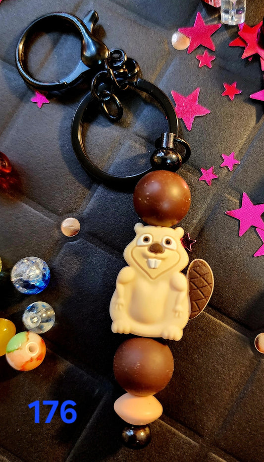 Beaded Keychain #176