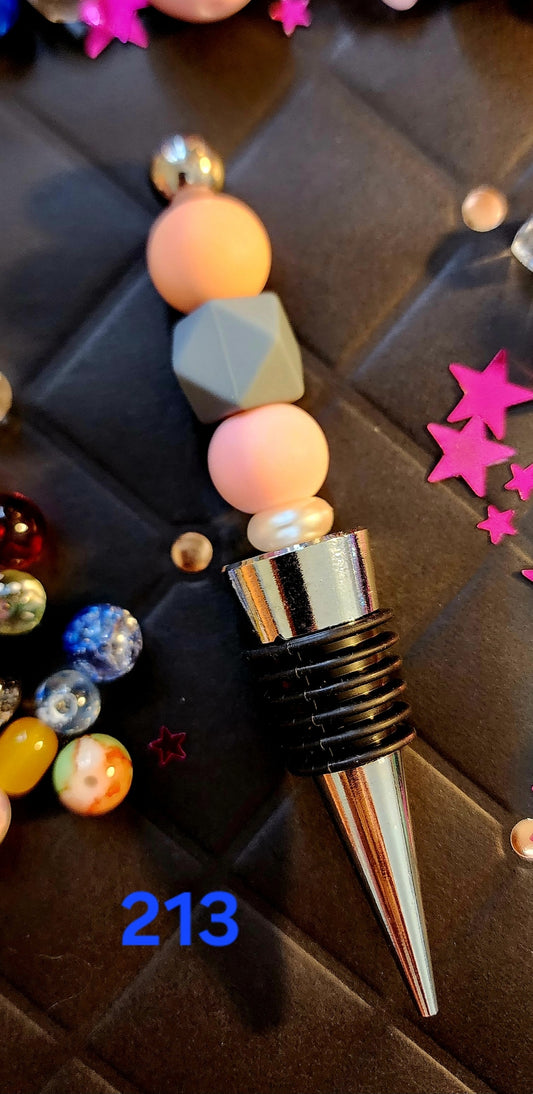 Beaded Wine Bottle Stopper #213